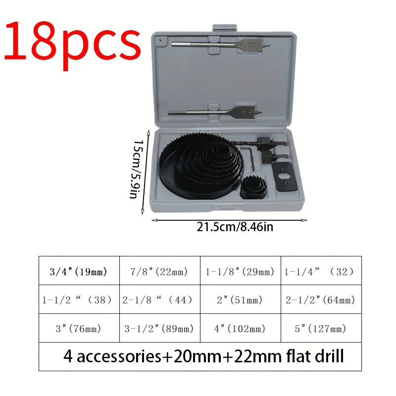 Woodworking hole saw, electric drill set, drywall spotlight tools, hole saw, drywall hole saw, woodworking tool set