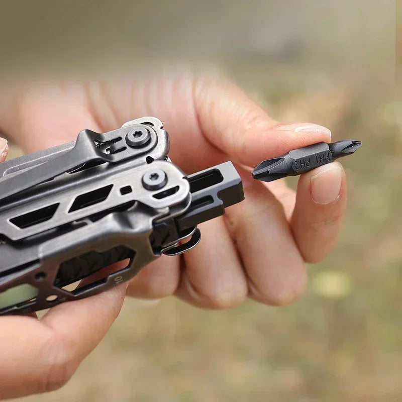 2025 New BHBT 19 in 1 Multi Tool Pliers with Damascus Blade Hoxagon Wrench Folding EDC Outdoor Camping Tools Home Repair