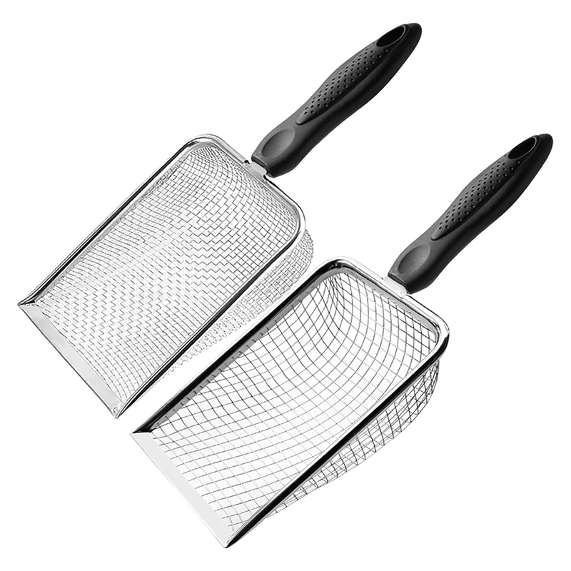 2-Pack Soil Sifter Tool For Gardening With Handles, Dirt And Compost Sifter With 3.8/5Mm Mesh For Gardenabkw