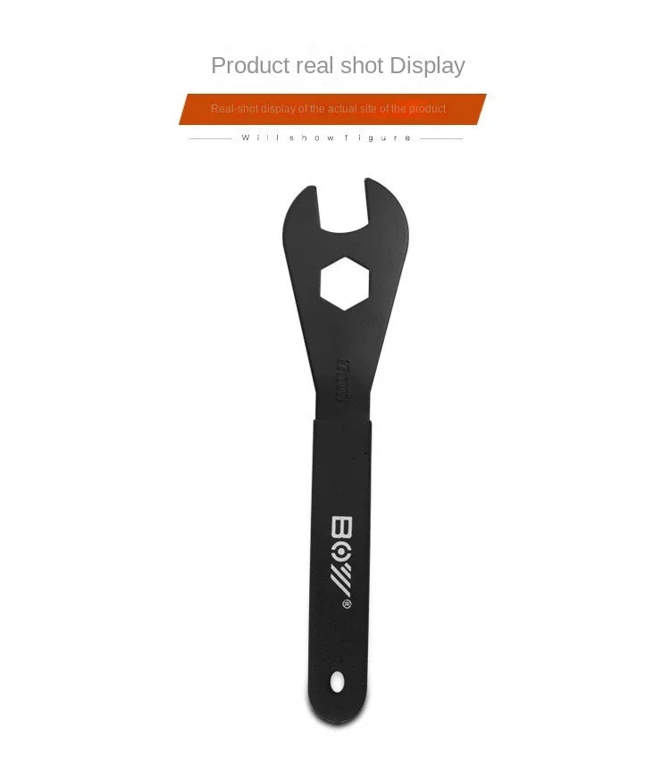Portable High Carbon Steel Cone Bike Axle Wrenches Set Bicycle Spindle Hand Spanner Cycling Outdoor Repair Tools Accesories Kit