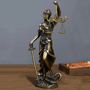 NEW 1Pcs Living Room Office Desk Decoration European Style Creative Retro Home Imitation Copper Goddess Of Justice Ornament
