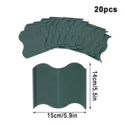 Green Garden Landscape Edging Border Lawn Edgings Decorative Landscape Fence Border for Yard Lawn Garden Flower Bed 20PCS