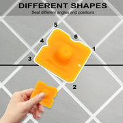 5pcs Caulking Nozzle Applicator Finishing Tool Spatula Plastic Glue Shovel Tile Brick Joints Floor Silicone Remover Grout Kit
