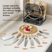 Kitchen Knife Holder Wall Mounted Multifunctional Storage Rack Countertop Cutting Board Rack Cage Tool Storage Rack