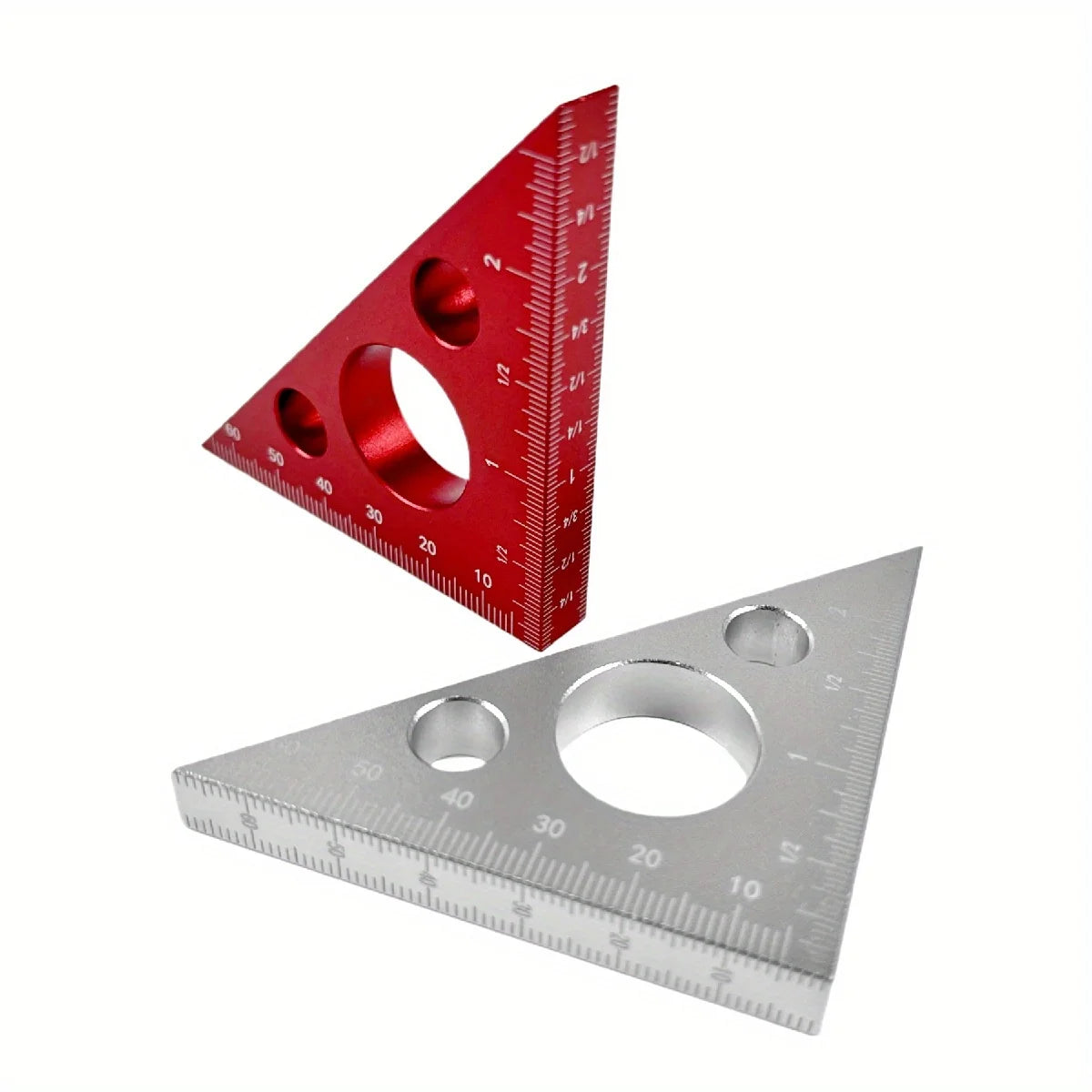 Aluminum Right Angle Ruler Woodworking Ruler Triangle Ruler Scales Machinist Carpenter's Square Height Measuring Tools Gauge