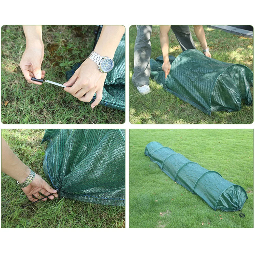 Garden Tunnel Greenhouse Agricultural Black Mesh Planting Tunnel Plastic Cover For Vegetable Planting Protection