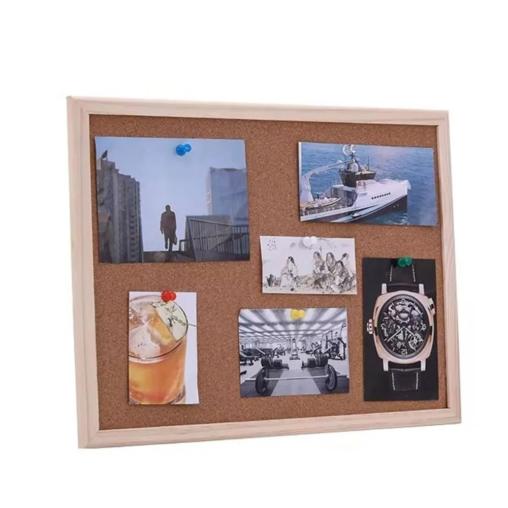 Home Decor DIY Cork Display Panel Soft Decorative Cork Board Wood Hanging Photo Background