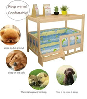 Simple Wooden Dog Bed Multifunctional Bedside Dog House Environmentally Friendly and Practical Pet Bed Light Luxury Dog Room