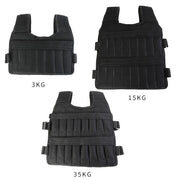 3/15/50kg Loading Weight Vest Adjustable Weighted Training Exercise Waistcoat Jacket Sand Clothing for Running Fitness Equipment