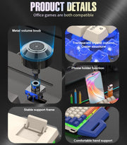 Gaming Keyboard Spanish Russian Arabic Keyboard 100% Layout RGB Backlight Gamer Keyboard Volume Knob Wired K90 104 Keys Hand Sup
