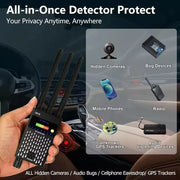 Anti Spy Hidden Camera RF Detector bug Finder GPS Tracker 4G 5G Mobile Signal WiFi bluetooth Scanner Find Out Spy Gadgets Detect