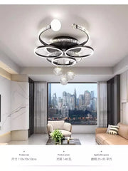 Living room main lamp chandelier New light luxury bedroom lamps Modern simple crystal living room lamp ceiling light