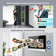 HOMSECUR 4 Wire Tuya Smart APP HD Video House Door Phone Kit with 7" Touch Screen Monitor IP65 Doorbell Camera Record Snapshot