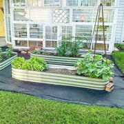 Metal Raised Garden Beds Land Guard Galvanized Raised Garden Bed Kit - Oval Large Metal Planter Garden Boxes