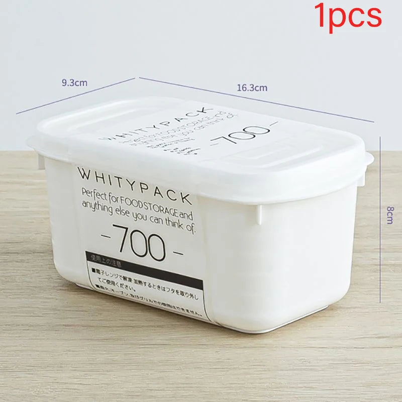White Fresh Box Kitchen Storage Refrigerator Food Storage Containers Kitchen Storage Food Sealed Organizer Kitchen Supplies 2024