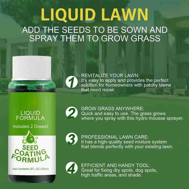 Garden Hydro Mousse Liquid Green Grass Lawn Spray Turf Seed Growthboosting Garden Care Tool Damaged Lawn Repair Liquid Accessory