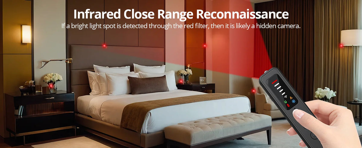 Spy Hidden Camera Detector - AI-Powered Anti-Spy Device, GPS Tracker & Bug Detector, RF Scanner for Hotels, Travel, Home & Offic