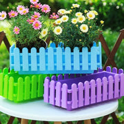 Fence Garden Fence Rectangular Plastic Strip Vegetable and Flower Slot Extra Large Thickened Resin Hydrophilic Fence Basin