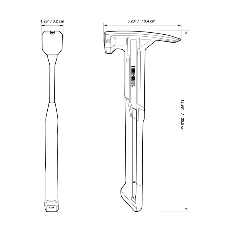 TOUGHBUILT Steel Rip Hammer TB-H1-1R-S16 TB-H1-1R-S18 16 OZ. 18 OZ. Smooth Face Hand Tools