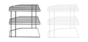 Kitchen Storage Corner Shelf Seasoning Pot Bowl Dish Glasses Countertop Organizer Rack 3 Tier Removable Cosmetic Makeup Holder