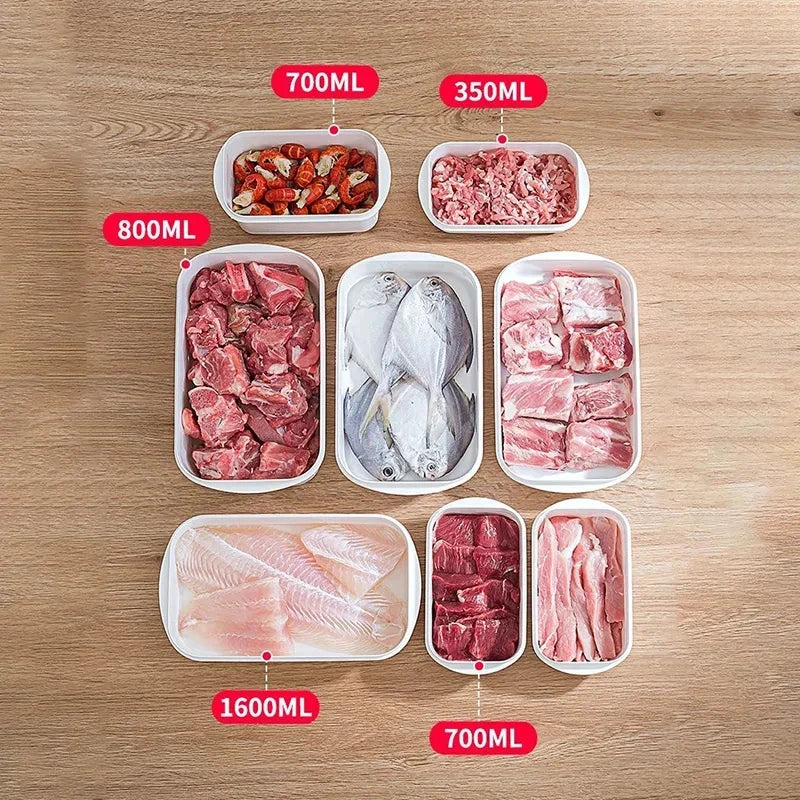 White Fresh Box Kitchen Storage Refrigerator Food Storage Containers Kitchen Storage Food Sealed Organizer Kitchen Supplies 2024