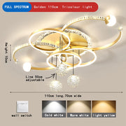 Living room main lamp chandelier New light luxury bedroom lamps Modern simple crystal living room lamp ceiling light