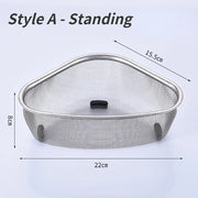 Kitchen Tools Stainless Steel Sink Drain Basket Triangle Food Filter Organizer Shelf Rack Drainier Household Accessories