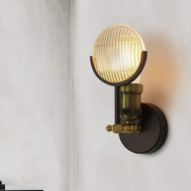 Living room American personality creative retro industrial style bedroom corridor porch bedside restaurant led wall lamp