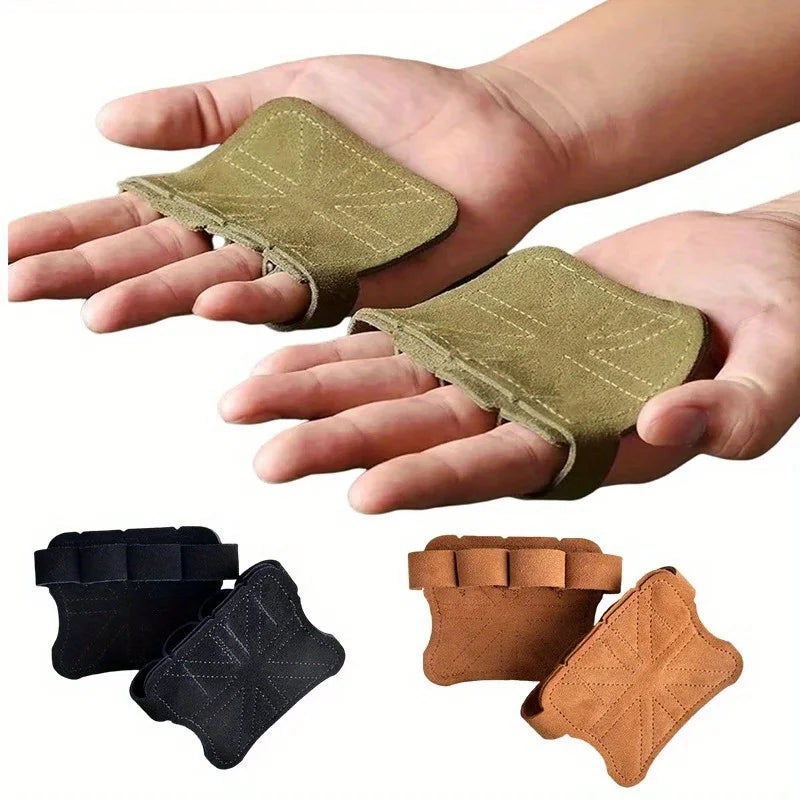 Fitness gloves with anti-slip, wear-resistant grips, and enhanced traction, suitable for gym workouts and weightlifting