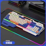 Gaming Keyboard Spanish Russian Arabic Keyboard 100% Layout RGB Backlight Gamer Keyboard Volume Knob Wired K90 104 Keys Hand Sup