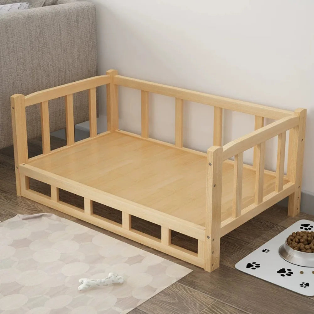 Simple Wooden Dog Bed Multifunctional Bedside Dog House Environmentally Friendly and Practical Pet Bed Light Luxury Dog Room
