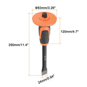 Masonry Chisel 9.8" 11.8" Pointed Head Rock 9.7" 11.4" Flat Head Rock Concrete Mortar Stone Brick Chisel with Hand Guard