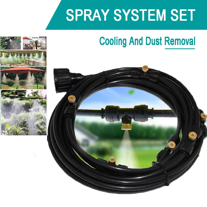 Garden Irrigation Misting System Kit Gardening Farms Public Green Spaces Flexible and Easy To Install Garden Irrigation Solution
