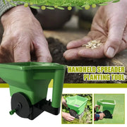 Garden Seeder Manual Seed And Fertiliser Applicator Spreader Fertiliser Hand Lawn Melt Snow Tools Crank Garden Small B2Z9