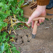 Hand Dibber Garden Tool Stainless Steel Garden Dibber With Wood Handle for Sowing Transplanting Planting Bulb Digging