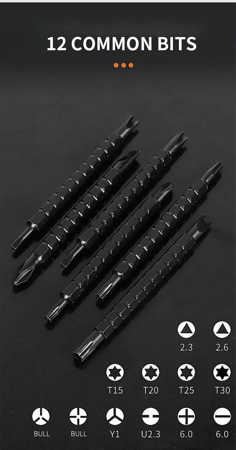 Premium Ergonomic Ratchet Screwdriver Set - Double-Headed, Labor-Saving, Comfort Grip for Max Efficiency & Durability