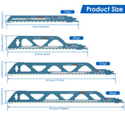 Demolition Masonry Reciprocating Saw Blade Hard Alloy Blade for Cutting Brick, Wood, Metal, PVC Tube, Porous Concrete, Hand Tool