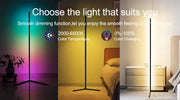 Smart Led Living Room Floor Lamp Rgb Fantasy Floor Lamp Music Synchronization Application Program Control Suitable for Living Room E-Sports Room Easy to Use