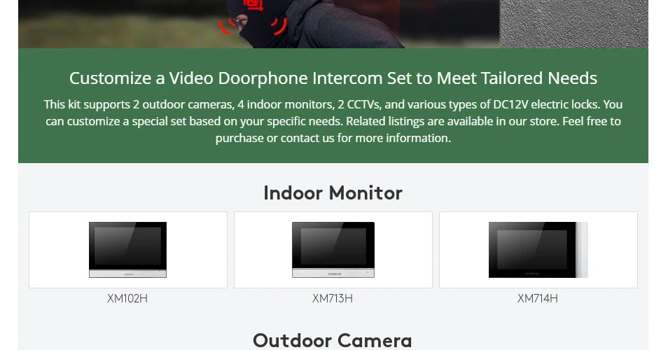 HOMSECUR 4 Wire Tuya Smart APP HD Video House Door Phone Kit with 7" Touch Screen Monitor IP65 Doorbell Camera Record Snapshot