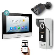 HOMSECUR 4 Wire Tuya Smart APP HD Video House Door Phone Kit with 7" Touch Screen Monitor IP65 Doorbell Camera Record Snapshot