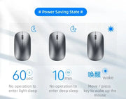 Wireless Mouse Bluetooth Silent 2.4G Dual-mode Type-C Charging Ergonomic Morandi Portable Laptop Office Gaming Mouse