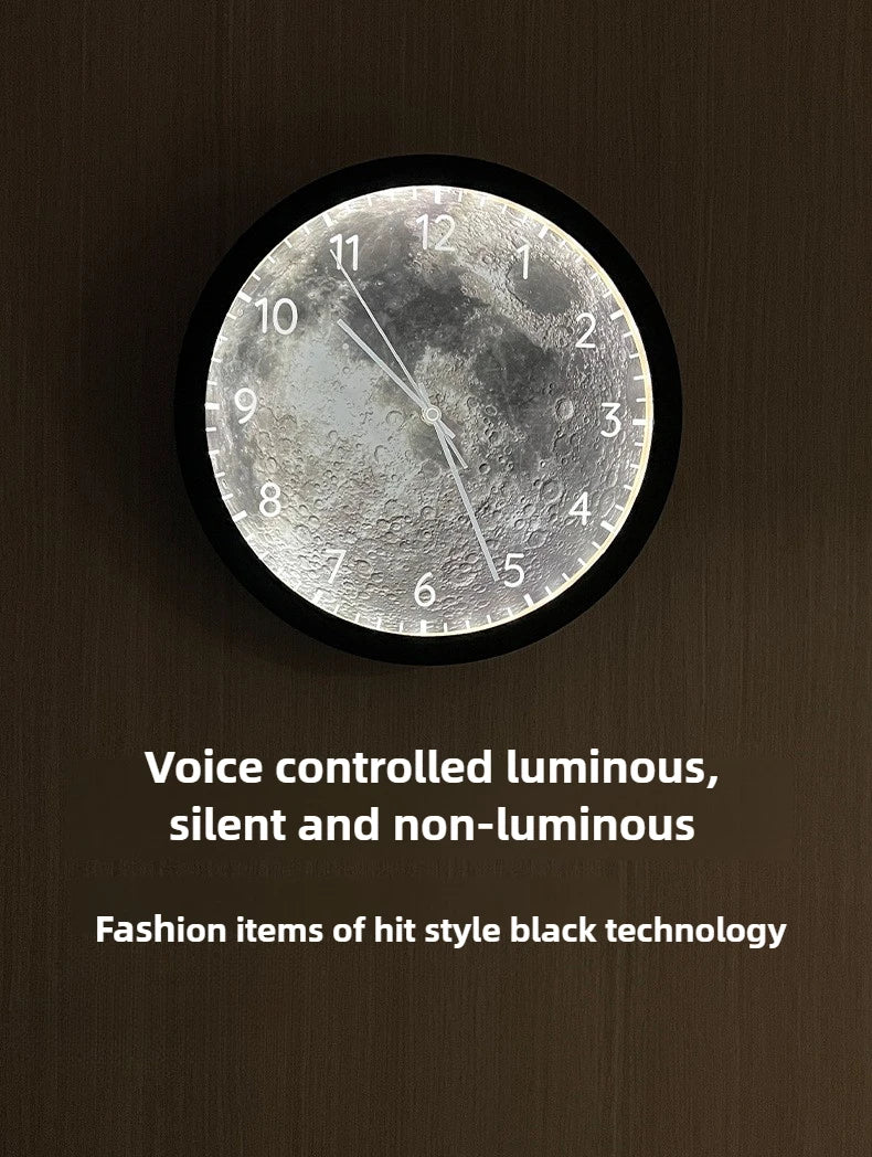 Smart Luminous Wall Clock Modern Creative Wall Clocks Silent Movement Clock Interior Living Room Decoration Shine LED Watch