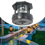 Garden Courtyard LED Solar Lighthouse Lawn Light Outdoor Waterproof Street Light Rotating Rockery Lighthouse Decorative Lights