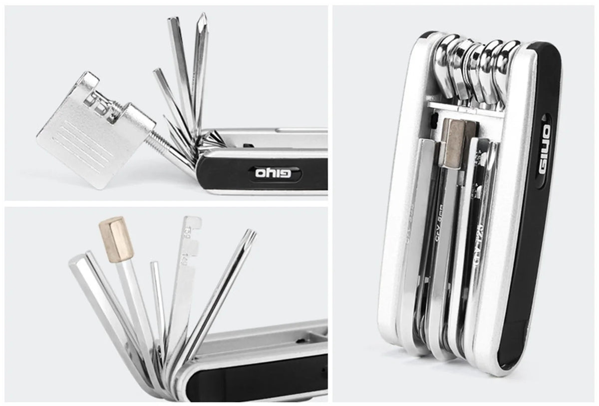 Bicycle Repair Tools Kit, Hex Spoke, Cycling Screwdrivers Tool, Tyre Lever, Allen Wrench, Mountain Bike Multitool