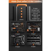 Household Toolbox Set Multi-functional Hand Tool Sets Portable Hardware Woodworking Electrician Toolkit Vehicle Repair Tools