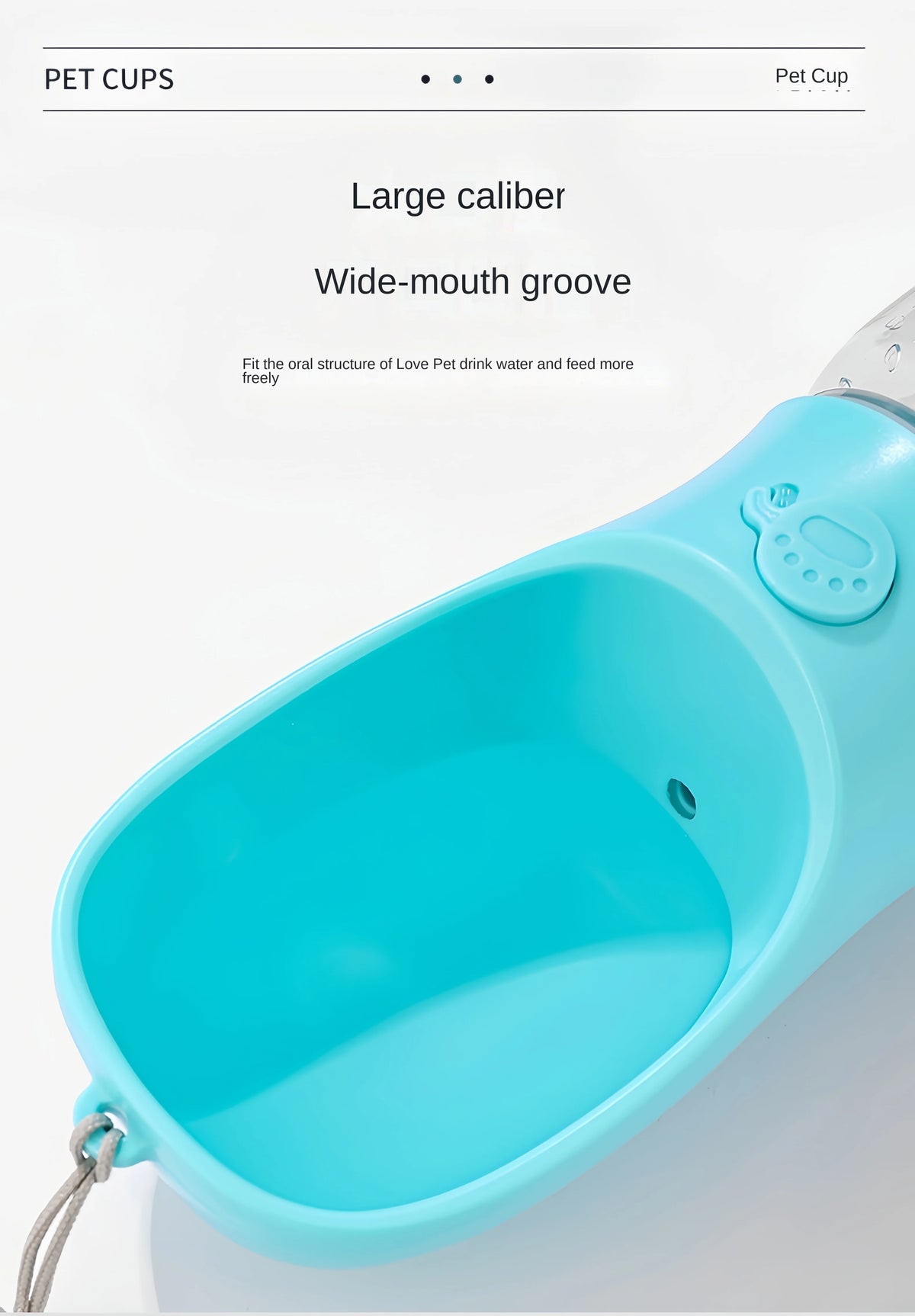 Dog Cat  Portable Feeding and Watering Supplies Portable Food Grade Material Dog Travel Pet Water Cup Bottle With Food Dispenser