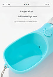 Dog Cat  Portable Feeding and Watering Supplies Portable Food Grade Material Dog Travel Pet Water Cup Bottle With Food Dispenser