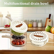 Multifunctional Drain Basket Fruit Vegetable Washing Strainer Basket WIth Lid Food Fresh Organizer Storage Box Kitchen Gadget
