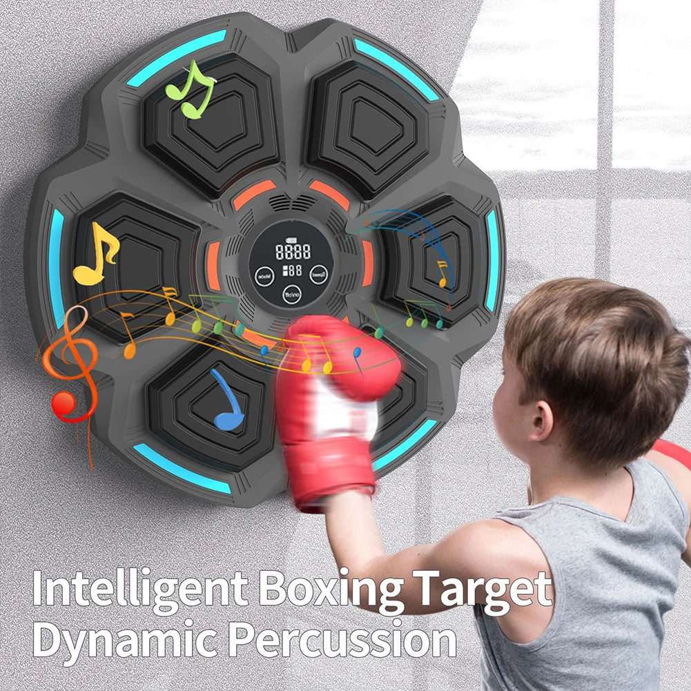 Music Boxing Machine Adult/Children Sport Fitness Smart BT Boxing Trainer Home Exercise Response Training Boxing Wall Target