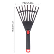 【E】1Pc Garden Grass Leaf Rake Plastic Rake Gardening Rake Lawn Hand Tool With Handle Tool For Garden Maintenance Plant Care